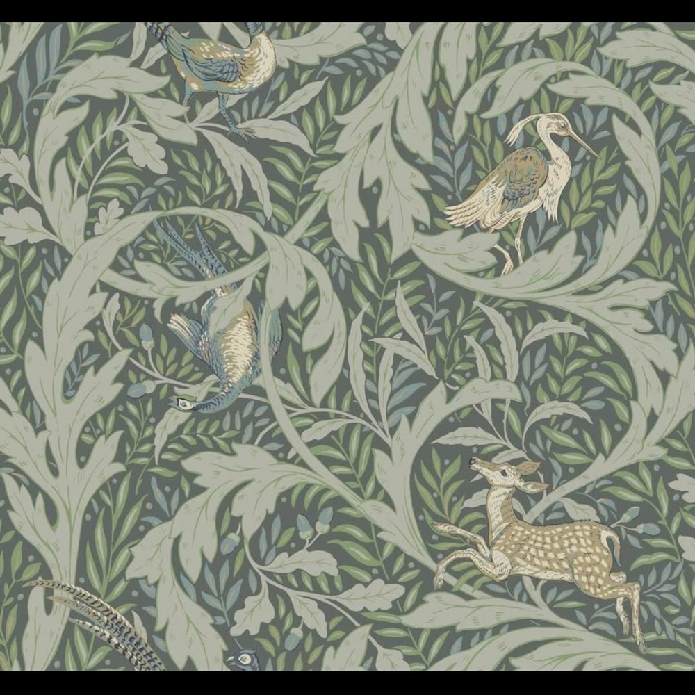 Ronald Redding Woodland Tapestry Wallpaper floral one roll